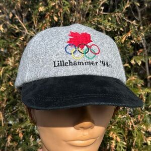 Vintage 1994 Lillehammer Winter Olympics Team Canada wool strapback cap hat
